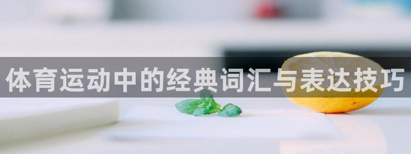谈球吧：体育运动中的经典词汇与表达技巧